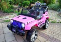 LEAN CARS Auto na Akumulator S2388 Jeep Różowy 4x45W