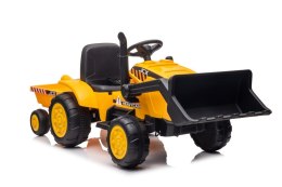 LEAN CARS Traktor Koparka Na Akumulator Z Przyczepą S617 Żółty