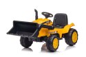 LEAN CARS Traktor Koparka Na Akumulator Z Przyczepą S617 Żółty