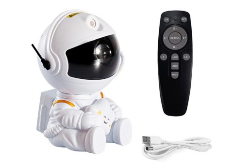 LEAN Toys Projektor Astronauta Z Gwiazdą LED USB Pilot Sterujący LEAN Toys Projektor Astronauta Z Gwiazdą LED USB Pilot Sterujący