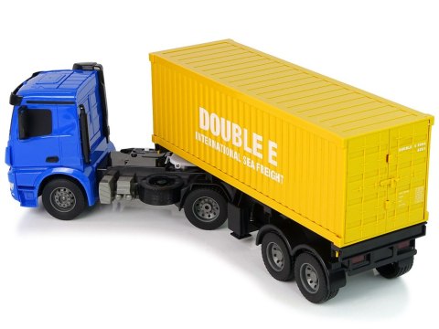 Double E Duża Ciężarówka R/C Mercedes Arocs Niebieska 1:20 Kontener 58 cm Długości Double E Duża Ciężarówka R/C Mercedes Arocs Niebieska 1:20 Kontener 58 cm Długości