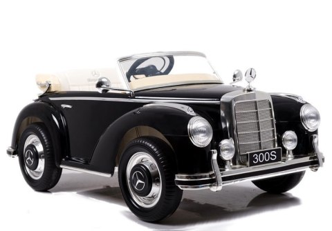 LEAN CARS Retro Auto na Akumulator Piękny Klasyk Mercedes 300S Czarny Lakierowany