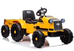 LEAN CARS Retro Traktor na Akumulator z Przyczepą CH9959 Żółty