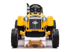 LEAN CARS Retro Traktor na Akumulator z Przyczepą CH9959 Żółty