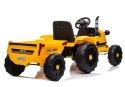 LEAN CARS Retro Traktor na Akumulator z Przyczepą CH9959 Żółty