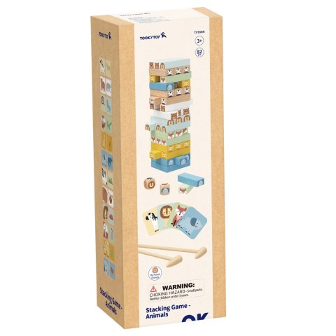 TOOKY TOY Gra Zręcznościowa Jenga "Chwiejąca się Wieża" Zwierzęta 82 el. TOOKY TOY Gra Zręcznościowa Jenga "Chwiejąca się Wieża" Zwierzęta 82 el.