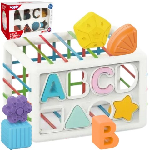 WOOPIE BABY Elastyczna Kostka Sensoryczna Sorter dla Dzieci Kolorowe Kształty Alfabet 15 el. WOOPIE BABY Elastyczna Kostka Sensoryczna Sorter dla Dzieci Kolorowe Kształty Alfabet 15 el.