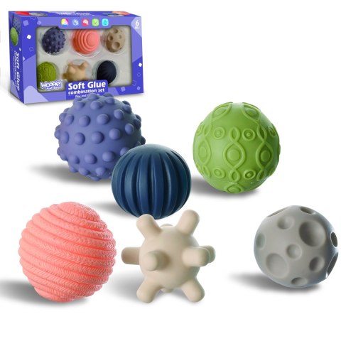 WOOPIE BABY Piłeczki Sensoryczne do Ściskania 6 el. WOOPIE BABY Piłeczki Sensoryczne do Ściskania 6 el.