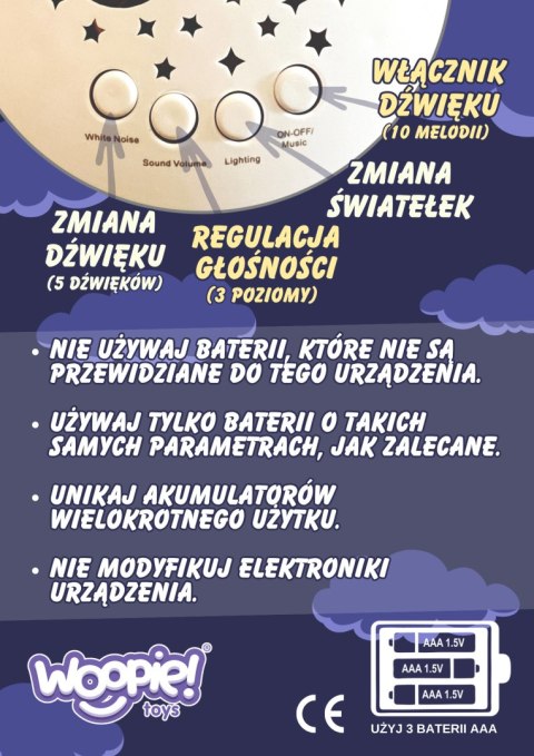 WOOPIE BABY Przytulanka Usypiacz Projektor 2w1 Miś - 10 Kołysanek WOOPIE BABY Przytulanka Usypiacz Projektor 2w1 Miś - 10 Kołysanek