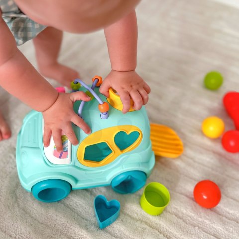 WOOPIE BABY Interaktywny Samochodzik Muzyczny Sorter Montessori Niebieski WOOPIE BABY Interaktywny Samochodzik Muzyczny Sorter Montessori Niebieski