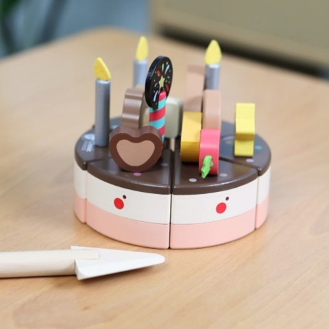 CLASSIC WORLD Drewniany Tort Urodzinowy do Krojenia 19el. CLASSIC WORLD Drewniany Tort Urodzinowy do Krojenia 19el.