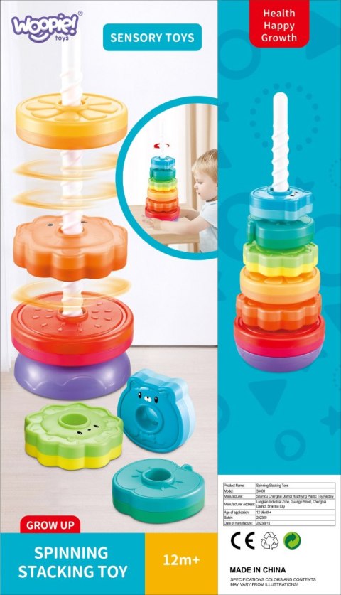 WOOPIE BABY Edukacyjna Piramidka Zakręcona Wieża Zwierzątka WOOPIE BABY Edukacyjna Piramidka Zakręcona Wieża Zwierzątka