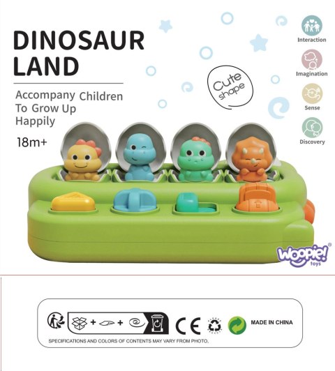 WOOPIE BABY Zabawka Edukacyjna Wyskakujące Dinozaury POP-UP WOOPIE BABY Zabawka Edukacyjna Wyskakujące Dinozaury POP-UP