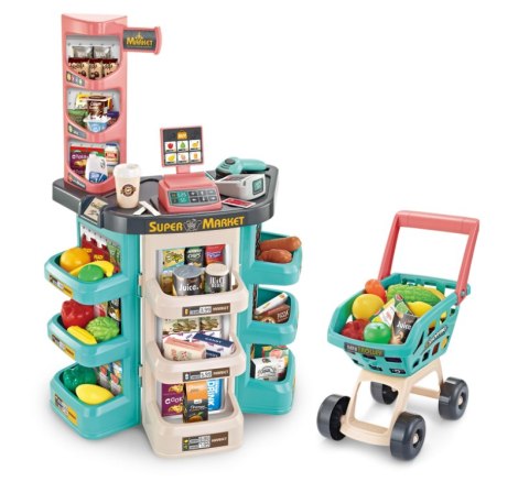WOOPIE Sklep Supermarket i Wózek Koszyk Sklepowy Kasa Waga Skaner 47 akc WOOPIE Sklep Supermarket i Wózek Koszyk Sklepowy Kasa Waga Skaner 47 akc