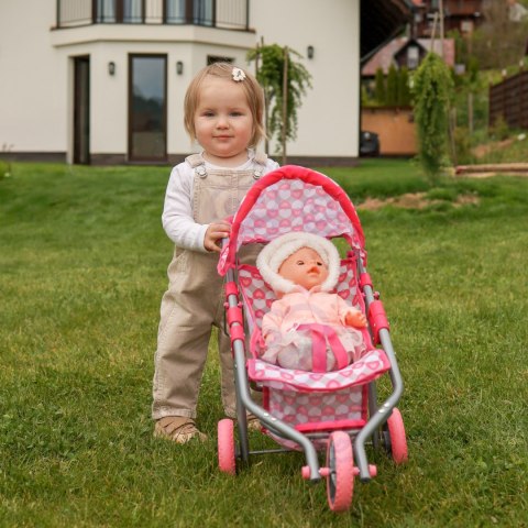 WOOPIE ROYAL Trójkołowa Spacerówka Wózek dla Lalek Serce Róż WOOPIE ROYAL Trójkołowa Spacerówka Wózek dla Lalek Serce Róż