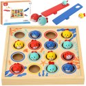 TOOKY TOY Gra dla Dzieci Drewniany Stół Latające Rybki 19 el.