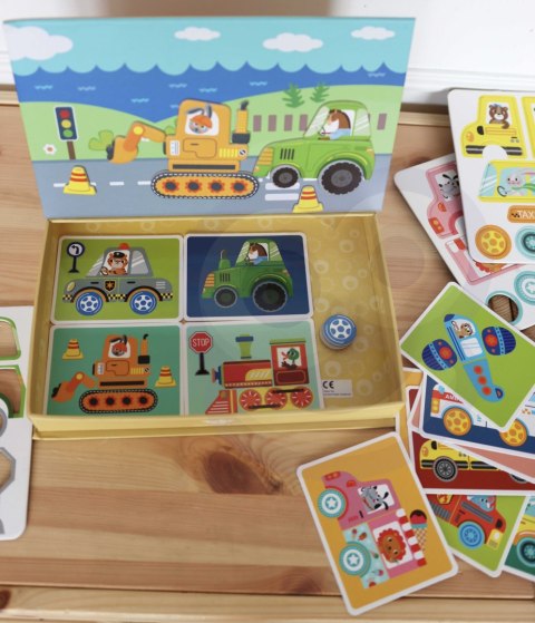 TOOKY TOY Układanka Edukacyjna Montessori Magnetyczne Pudełko z Pojazdami dla Dzieci 80 el. TOOKY TOY Układanka Edukacyjna Montessori Magnetyczne Pudełko z Pojazdami dla Dzieci 80 el.