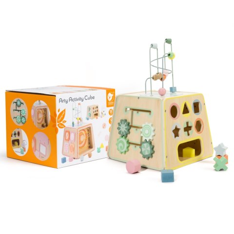 CLASSIC WORLD Drewniana Kostka Edukacyjna Sensoryczna 6w1 CLASSIC WORLD Drewniana Kostka Edukacyjna Sensoryczna 6w1