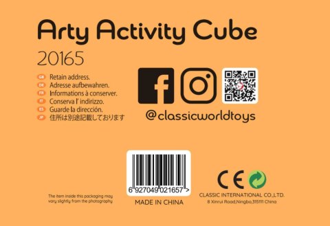 CLASSIC WORLD Drewniana Kostka Edukacyjna Sensoryczna 6w1 CLASSIC WORLD Drewniana Kostka Edukacyjna Sensoryczna 6w1