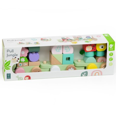 CLASSIC WORLD Montessori Kolejka Gąsienica Drewniana Układanka CLASSIC WORLD Montessori Kolejka Gąsienica Drewniana Układanka