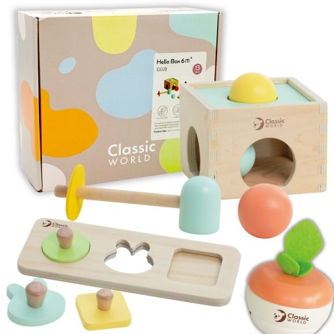 CLASSIC WORLD Pastelowy Zestaw Edukacyjny dla Dzieci Box od 6 do 12 miesiąca CLASSIC WORLD Pastelowy Zestaw Edukacyjny dla Dzieci Box od 6 do 12 miesiąca