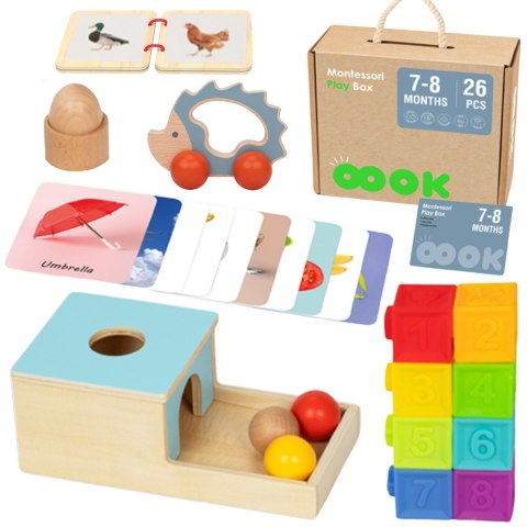 TOOKY TOY Box Pudełko XXL Montessori Edukacyjne 6w1 Sensoryczne 7-8 Mies TOOKY TOY Box Pudełko XXL Montessori Edukacyjne 6w1 Sensoryczne 7-8 Mies