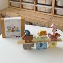 TOOKY TOY Drewniane Klocki w kształcie Zwierzątek Montessori 9 el.