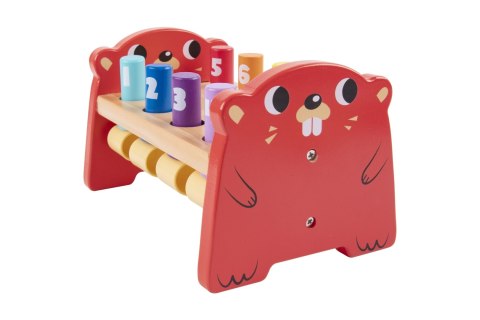 TOOKY TOY Wbijak Przebijak Drewniany Kolorowy TOOKY TOY Wbijak Przebijak Drewniany Kolorowy