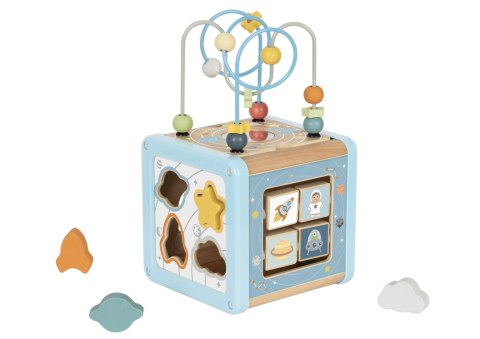 TOOKY TOY Drewniana Kostka Aktywności Kosmos Sorter Labirynt TOOKY TOY Drewniana Kostka Aktywności Kosmos Sorter Labirynt