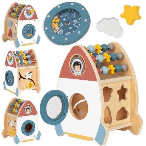 TOOKY TOY Kosmiczna Rakieta Aktywności Sorter Labirynt Drewniany TOOKY TOY Kosmiczna Rakieta Aktywności Sorter Labirynt Drewniany