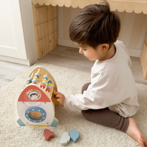 TOOKY TOY Kosmiczna Rakieta Aktywności Sorter Labirynt Drewniany TOOKY TOY Kosmiczna Rakieta Aktywności Sorter Labirynt Drewniany