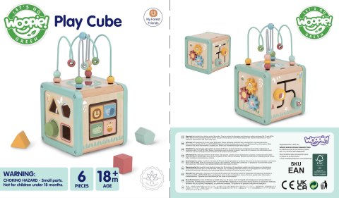 WOOPIE GREEN Drewniana Kostka Aktywności Multifunkcyjna Edukacyjna Sorter WOOPIE GREEN Drewniana Kostka Aktywności Multifunkcyjna Edukacyjna Sorter