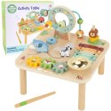 WOOPIE GREEN Drewniany Stolik Edukacyjny Muzyczny Labirynt Sensoryczny 5W1 WOOPIE GREEN Drewniany Stolik Edukacyjny Muzyczny Labirynt Sensoryczny 5W1