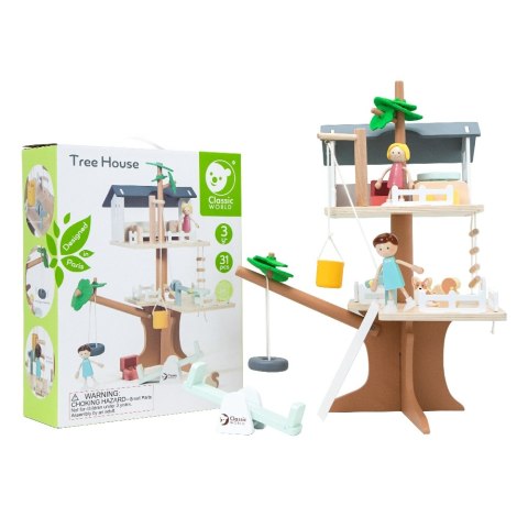 CLASSIC WORLD Drewniany Domek na Drzewie dla Lalek 31 el. CLASSIC WORLD Drewniany Domek na Drzewie dla Lalek 31 el.