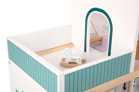 TOOKY TOY Duży Drewniany Domek dla Lalek + Figurki FSC TOOKY TOY Duży Drewniany Domek dla Lalek + Figurki FSC