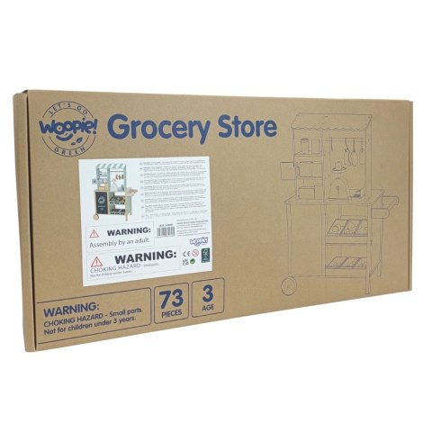WOOPIE GREEN Duży Wielofunkcyjny Sklepik 5w1 Stragan Supermarket Restauracja Kawiarnia Kuchnia 73 el WOOPIE GREEN Duży Wielofunkcyjny Sklepik 5w1 Stragan Supermarket Restauracja Kawiarnia Kuchnia 73 el
