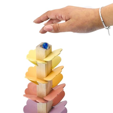 TOOKY TOY Drewniana Kolorowa Wieża Wirująca dla Dzieci TOOKY TOY Drewniana Kolorowa Wieża Wirująca dla Dzieci