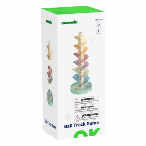 TOOKY TOY Drewniana Kolorowa Wieża Wirująca dla Dzieci TOOKY TOY Drewniana Kolorowa Wieża Wirująca dla Dzieci