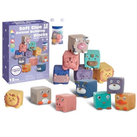 WOOPIE BABY Klocki Sensoryczne Układanka do Ściskania Dźwięk Zwierzątka 12 el. WOOPIE BABY Klocki Sensoryczne Układanka do Ściskania Dźwięk Zwierzątka 12 el.