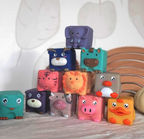 WOOPIE BABY Klocki Sensoryczne Układanka do Ściskania Dźwięk Zwierzątka 12 el. WOOPIE BABY Klocki Sensoryczne Układanka do Ściskania Dźwięk Zwierzątka 12 el.
