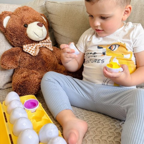 WOOPIE Układanka Jajka Montessori - Dopasuj Kształty i Kolory WOOPIE Układanka Jajka Montessori - Dopasuj Kształty i Kolory