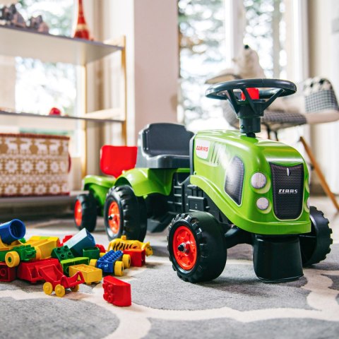 FALK Traktorek Baby Claas Zielony z Przyczepką + akc. od 1 roku FALK Traktorek Baby Claas Zielony z Przyczepką + akc. od 1 roku