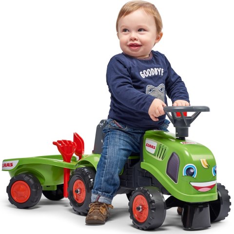 FALK Traktorek Baby Claas Zielony z Przyczepką + akc. od 1 roku FALK Traktorek Baby Claas Zielony z Przyczepką + akc. od 1 roku