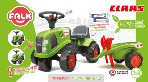 FALK Traktorek Baby Claas Zielony z Przyczepką + akc. od 1 roku FALK Traktorek Baby Claas Zielony z Przyczepką + akc. od 1 roku