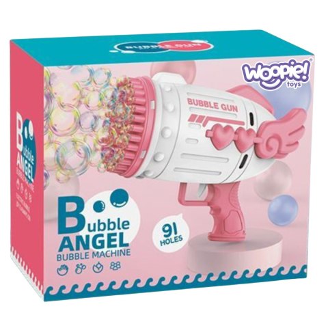 WOOPIE Pistolet do Robienia Baniek Mydlanych 91 Otworów Różowy WOOPIE Pistolet do Robienia Baniek Mydlanych 91 Otworów Różowy