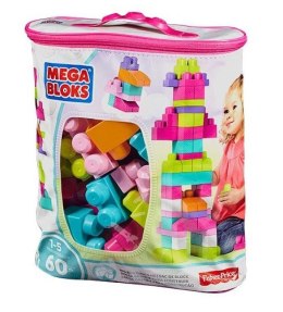 Mega Bloks Duża ECO torba z klockami różowa 60 el.