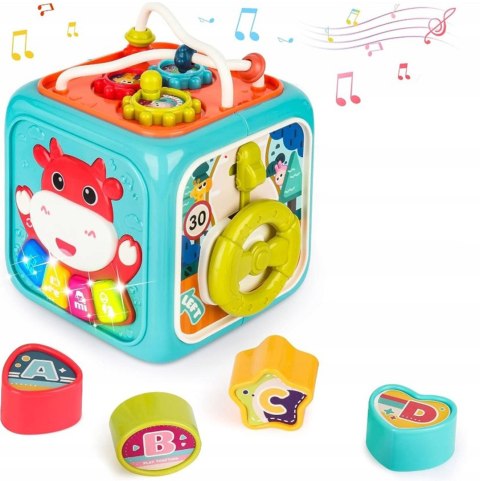 WOOPIE BABY Interaktywna Kostka Sensoryczna Edukacyjna Montessori Sorter 6w1 WOOPIE BABY Interaktywna Kostka Sensoryczna Edukacyjna Montessori Sorter 6w1