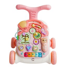 LEAN Toys Chodzik Edukacyjny Stolik Panel Interaktywny Stolik 5w1 Różowy