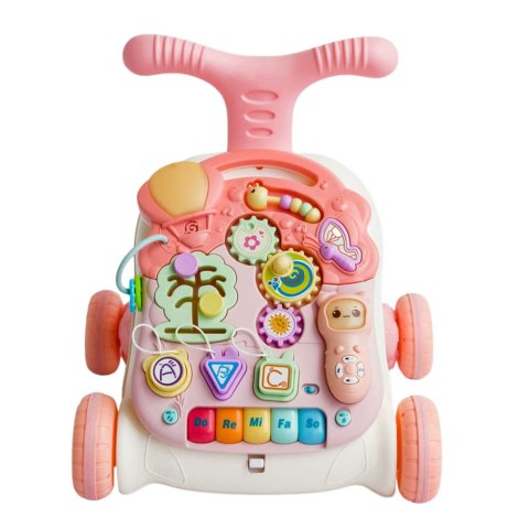 LEAN Toys Chodzik Edukacyjny Stolik Panel Interaktywny Stolik 5w1 Różowy LEAN Toys Chodzik Edukacyjny Stolik Panel Interaktywny Stolik 5w1 Różowy