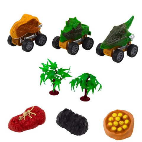 LEAN Toys Ciężarówka Dinozaur Triceratops Autka Dinozaury Wyrzutnia Brązowy LEAN Toys Ciężarówka Dinozaur Triceratops Autka Dinozaury Wyrzutnia Brązowy